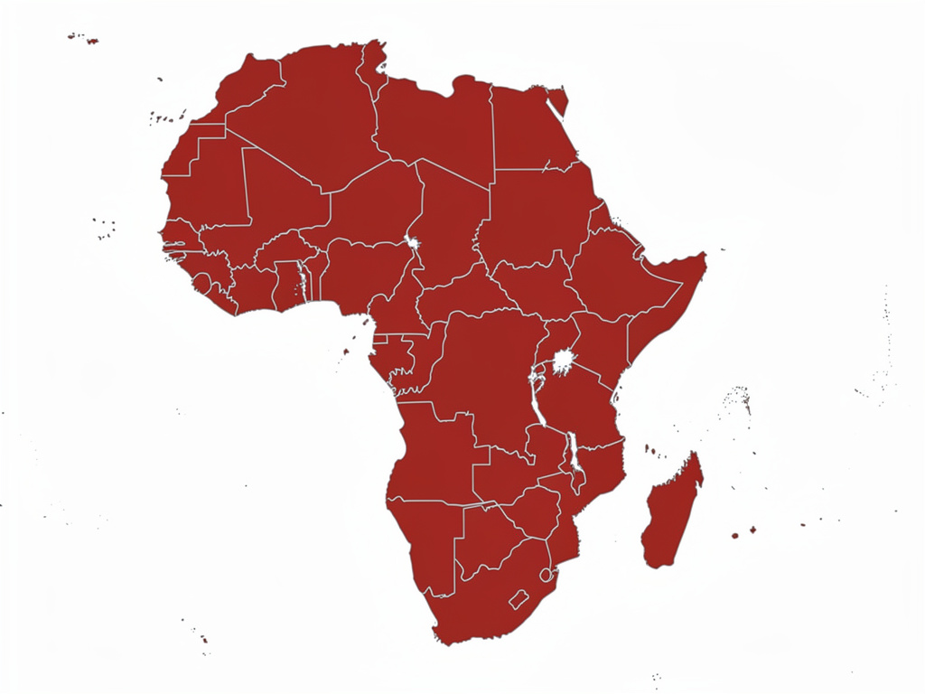 Carte de l'Afrique centrée sur la République du Congo