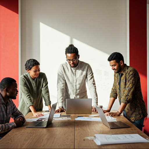 Équipe tech africaine en collaboration
